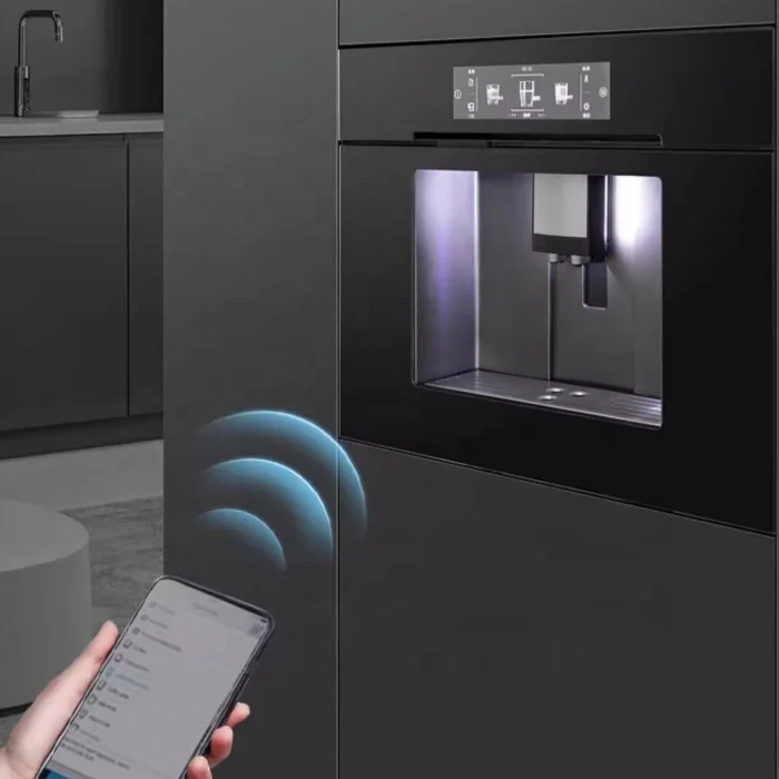 

Встроенная полностью автоматическая встроенная кофемашина для эспрессо с линией воды для вспенивания молока