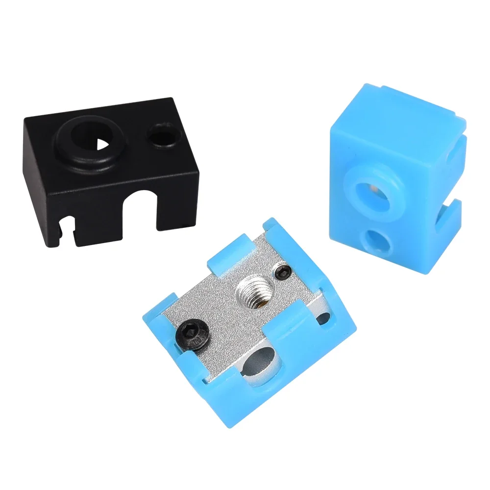 3D-printeronderdelen E3d V6 Verwarmingsblok Officieel Aluminium Blok Naar J-Head Hotend Bowden Extruder V6 Siliconen Sok Verwarmer Thermistor