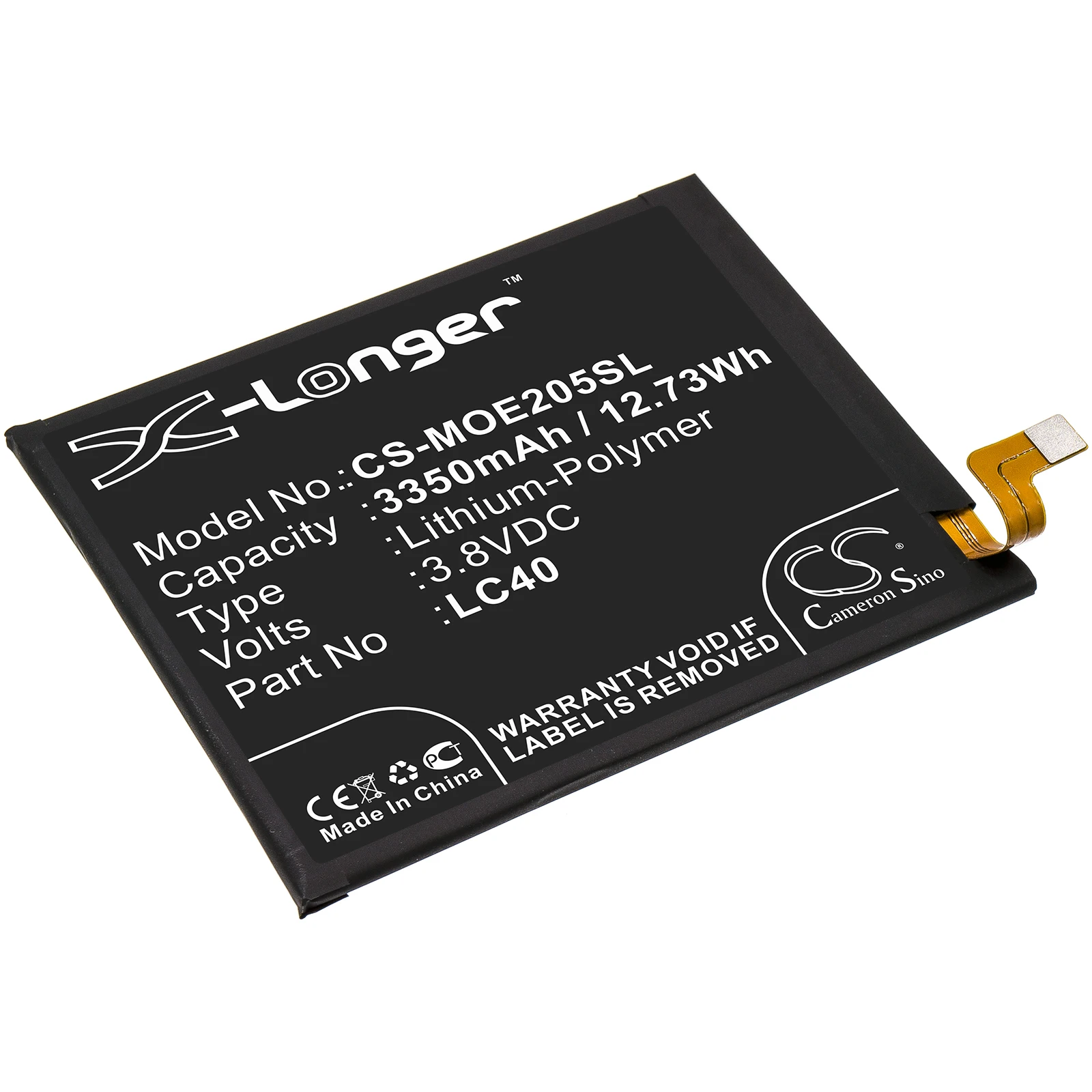 

Li-Polymer Mobile, SmartPhone Battery for Motorola, 3.8V, 3350mAh , Compatible Models: Moto E 2020, Moto E7, XT2052-1, XT2052-5