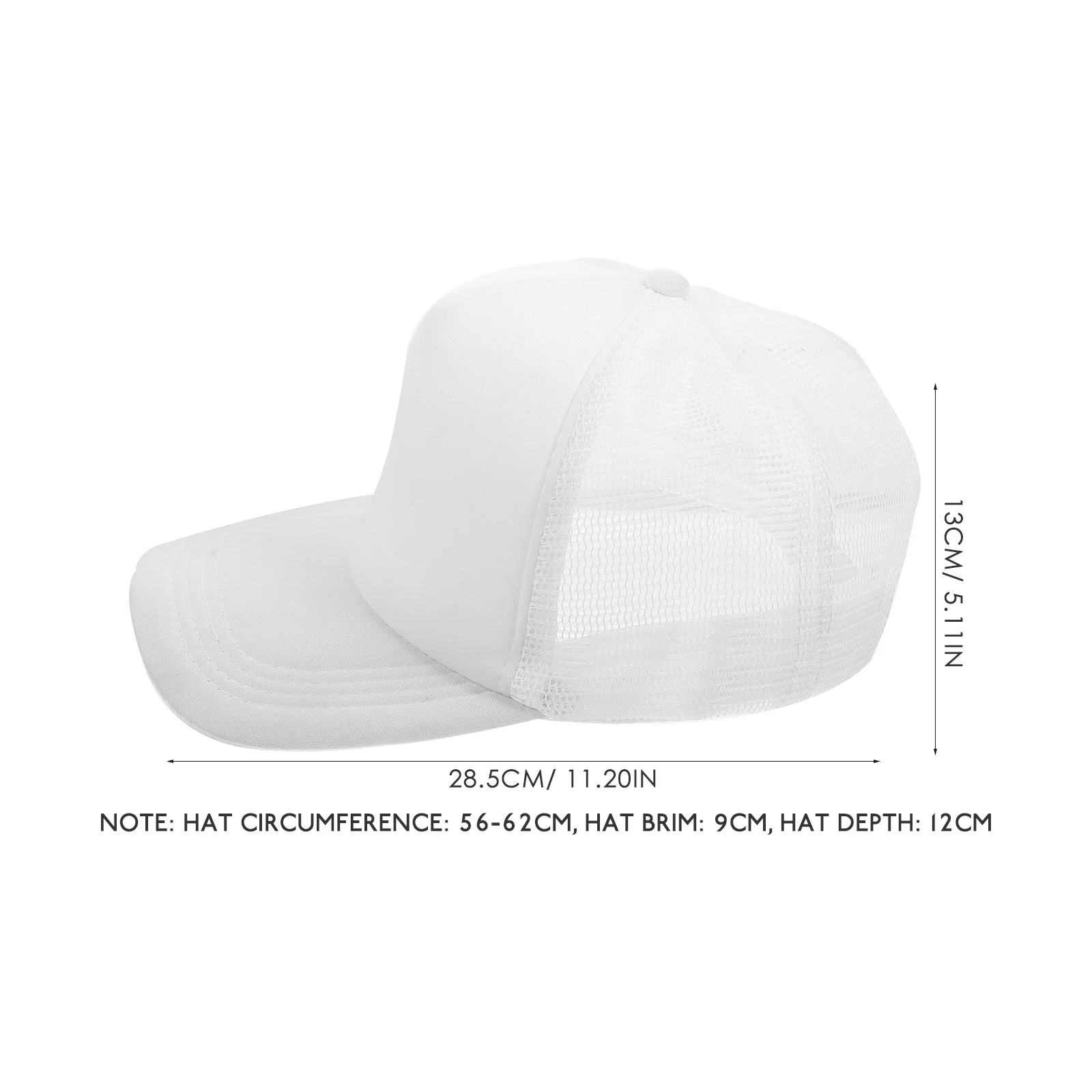 

10 Pcs Hats Blank Mesh Baseball Cap Sublimation Truck Caps White Bulk Men and Women