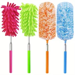 Extendable and Washable Microfibre Feather Duster, Reachable Microfibre Cleaning Tool, Small Dusters for Cleaning
