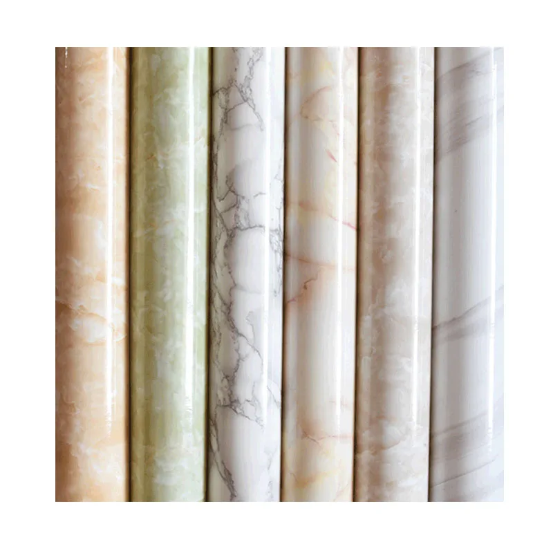 Waterproof Marble Self Adhesive Wallpaper Wall Sticker Bathroom Kitchen Cupboard Room Decoration  Stove TV Backgroud Stick Paper