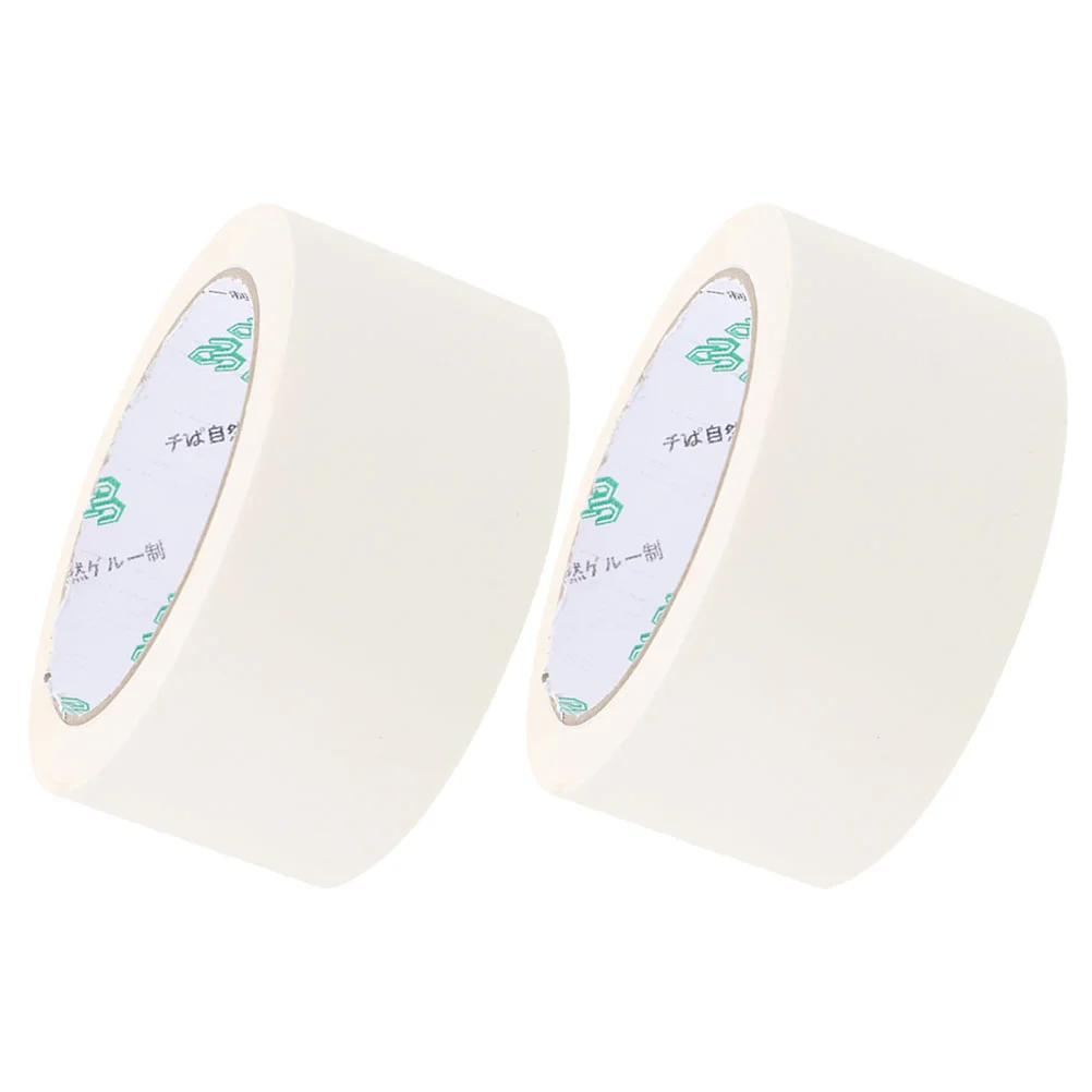 

2 Rolls Sealing Tape Wide White Paper Packing Side Simple Shipping Kraft for Boxes Heavy Duty Office