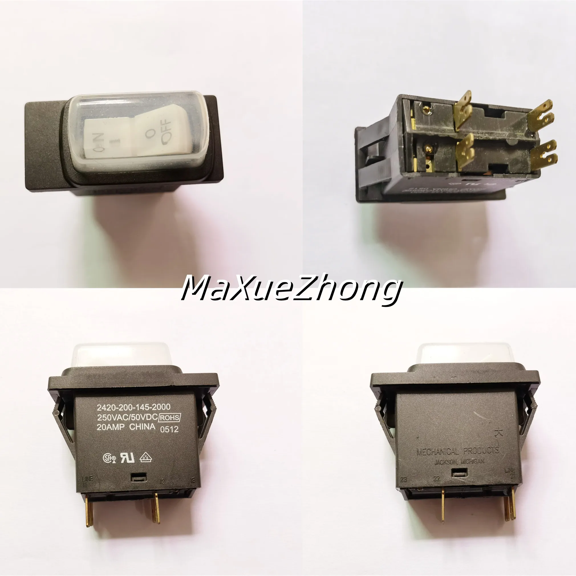 

Original new 100% 2420-200-145-2000 20AMP rocker switch 250VAC 50VDC 2420-100-150-2500 25AMP 2421-200-239-3000 30AMP