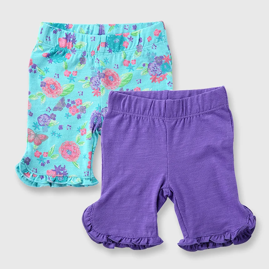 Baby Girl Summer Shorts Toddler Bell Bottoms Baby Girls Ruffle Leggings Bell-Bottomed Flare Pants Cute Princess Trousers 6M-4T