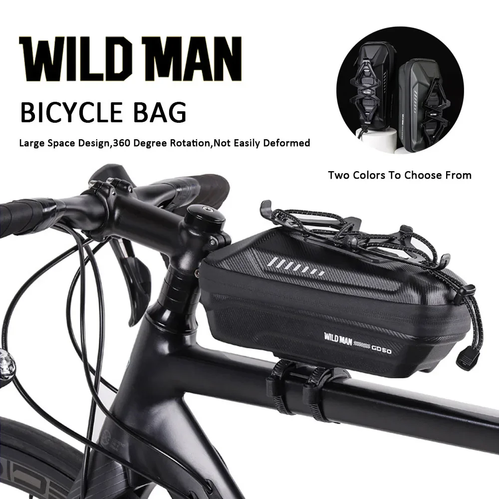 

360 ° Can Hold Mobile Phones Bike Bag EVA Hard Shell Bicycle Front Beam Bag Mesh Fabric Interlayer Cycling Handlebar Bag
