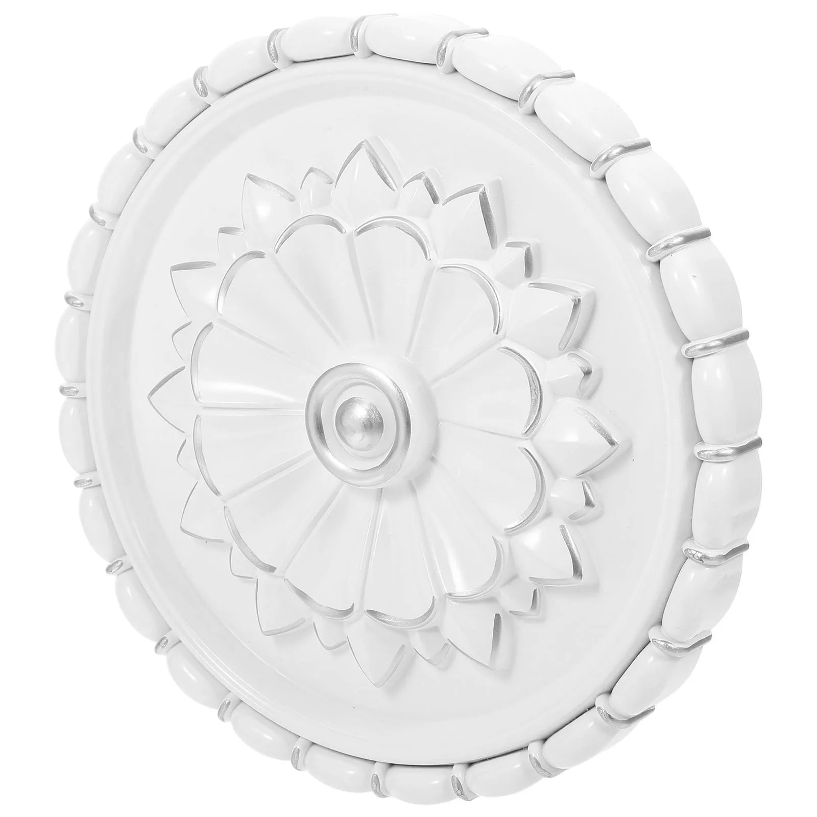 

3D Round Relief Wall Applique Onlay For Living Room Bedroom Office Elegant Floral Corner Design European Style Wall