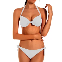 EONAR Bikini da donna Set costumi da bagno spalline Push Up Bikini Top cravatte laterali regolabili 2024 costumi da bagno donna