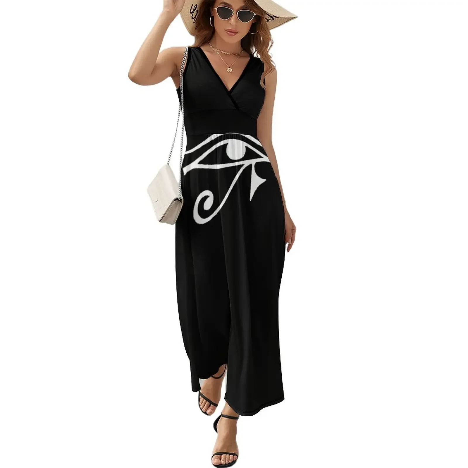 Egyptian Eye of Horus Sleeveless Dress fairy dress elegant dresses for women Long dress woman