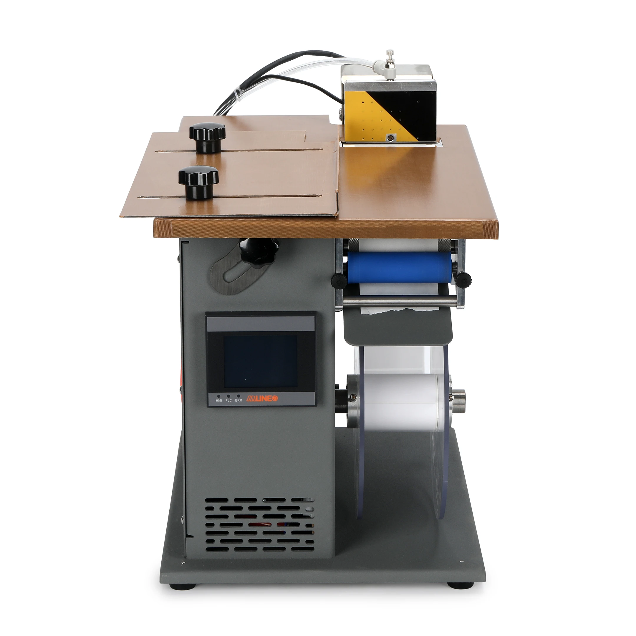 Desktop Semi Automatic Flat Surface Labeling Machine Small Box Jar Square Bottle Manual Sticker Applicator for Packaging