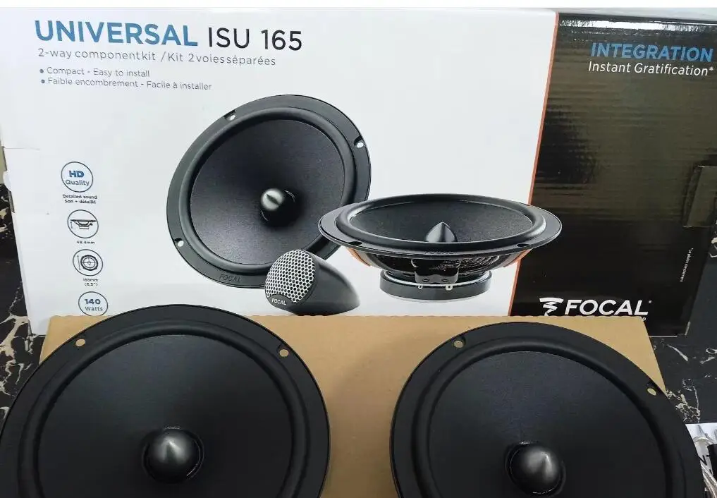 Free Shipping 1 Set Focal ISU165 Integration 2 Wege Lautspreche Car Speaker Max 140W 2Way Separated Kit Component Made In France