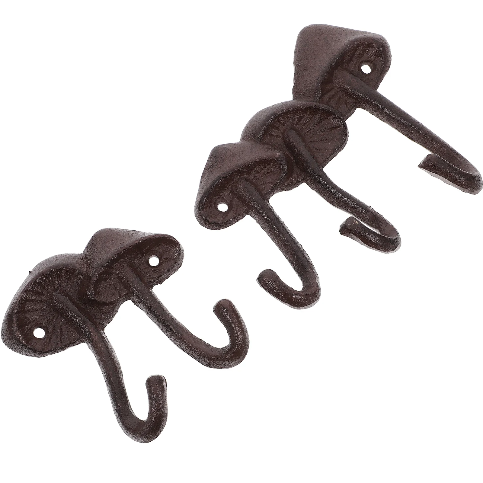 2 Pcs Cast Iron Mushroom Hook Bag Hooks for Wall Vintage Ordinary Multifunctional Mounted Holder Purse