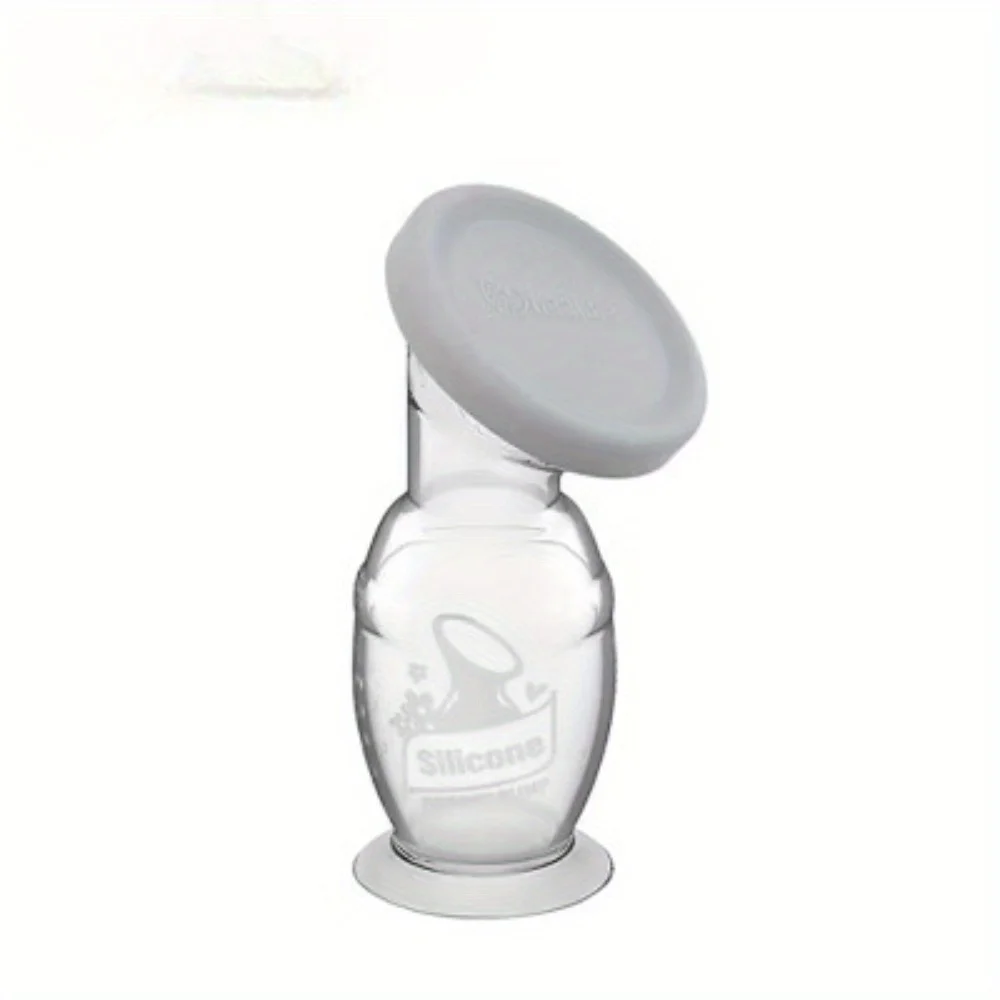 مضخة صدر مع قاعدة شفط وغطاء رمادي مانع للتسرب - مضخة صدر آمنة للاستخدام في غسالة الأطباق خالية من مادة BPA يمكن ارتداؤها