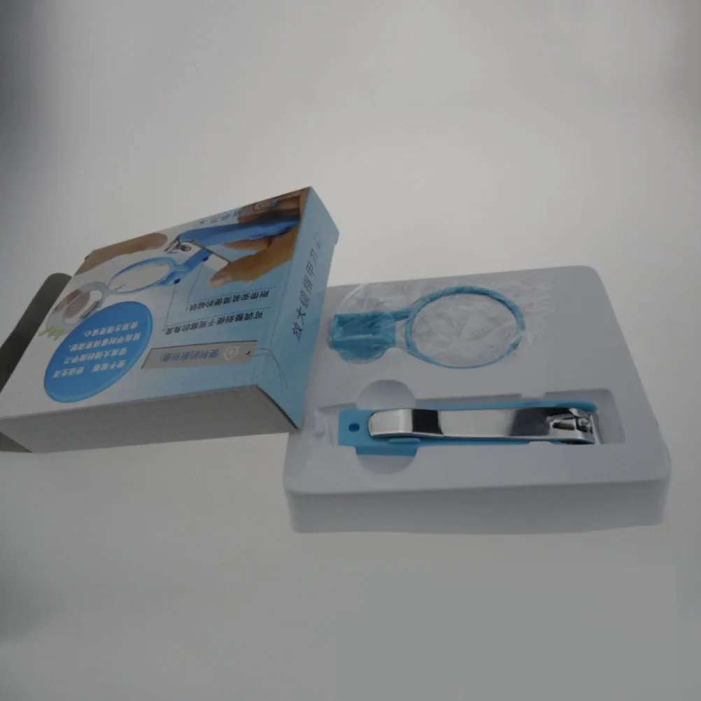 

Baby Nail Clippers Safe Tools Magnifying Glass Trimmer Stainless Steel Infant Scissors Comfortable Grip Easy Use Nail Care Suit