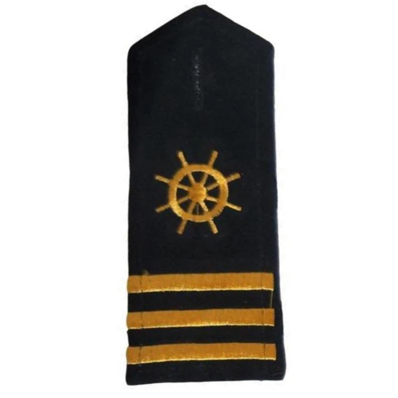 Professional Sailor Uniform Epaulets Embroidery Shoulder Boards Nondeform Captain Uniform Epaulet for Cosplay Costume