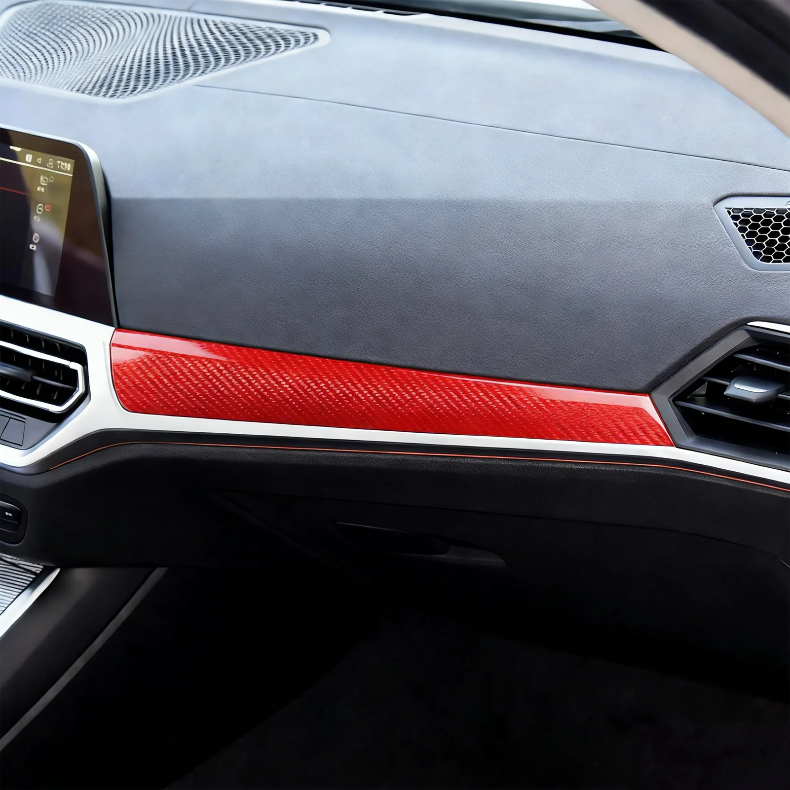 Suitable for BMW G20 Car Center Console Dashboard Trim Cover Carbon Fiber Texture Interior Modification Accessories Stickers