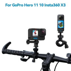 Adjustable Bicycle Camera Mount Holder Bike Clip for GoPro 12 11 10 9 8 Insta360 X4 X3 X2 GO3 Action Camera DJI OSMO Mobile 6/5