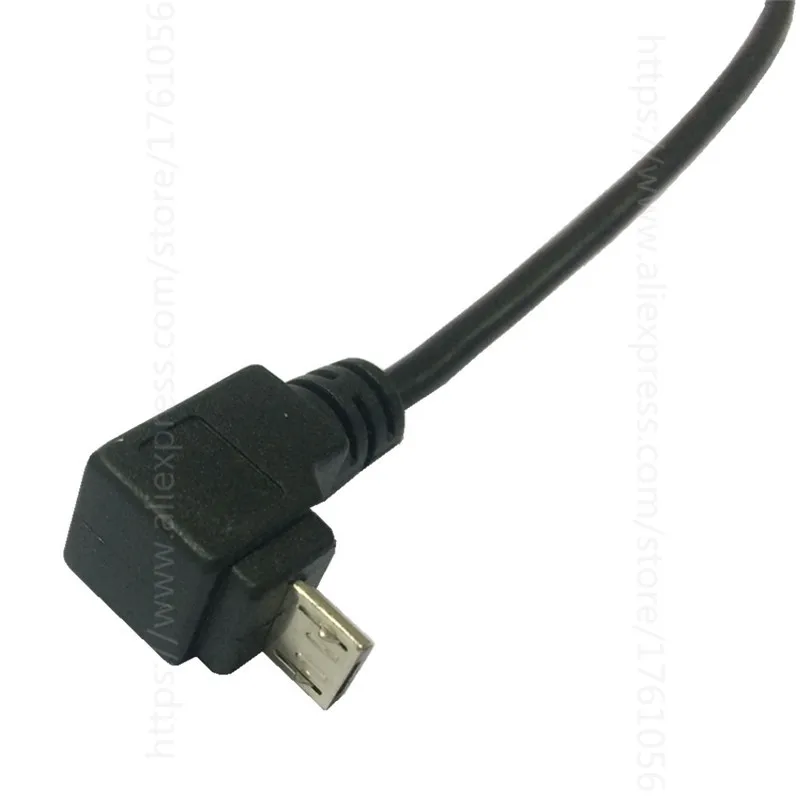 New Micro USB 5 Pin Male Down Angle 90 Degree to Micro USB Female 5P Plug Cable Extended Cord Adapter