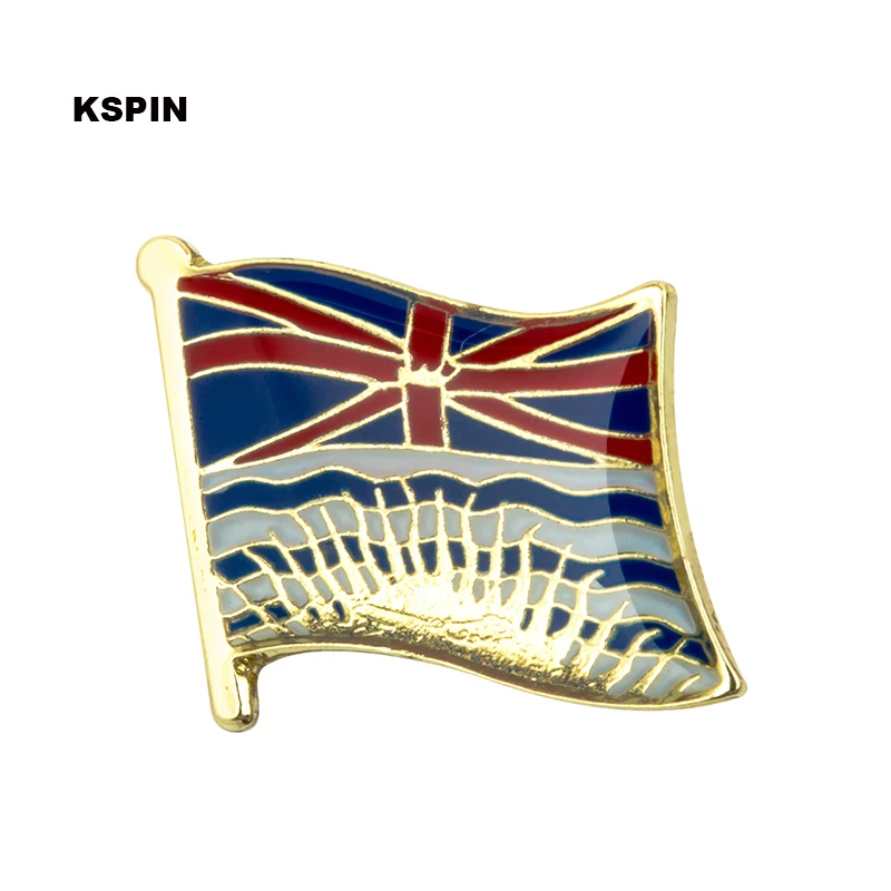 Insignia de bandera de COLUMBIA británica, Pin con símbolo, insignias de Metal, broche decorativo, alfileres para ropa, broche, joyería