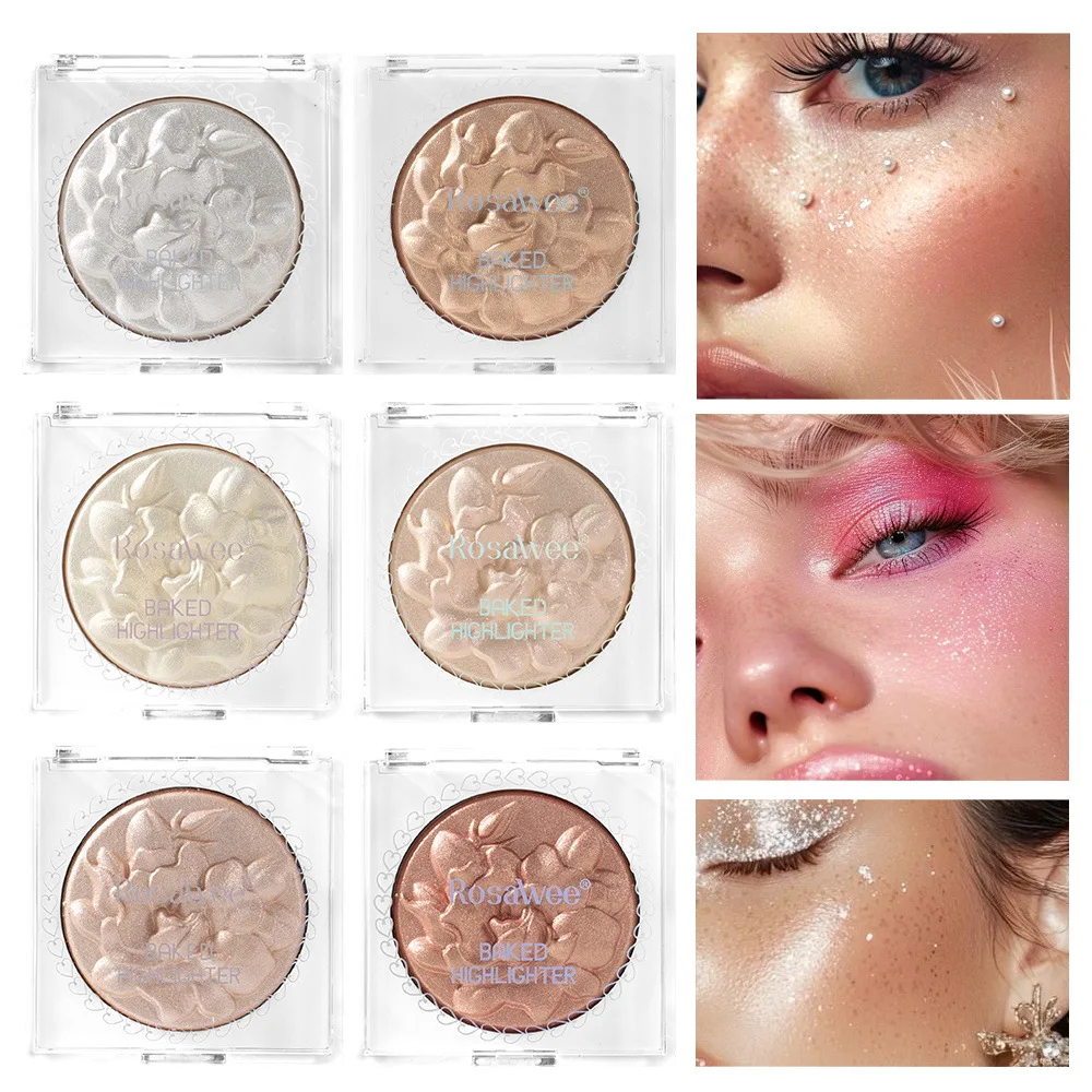 Mashed Potato Face Highlighter Palette Brightening Waterproof Monochrome Pearlescent Silver Highlight Makeup High Gloss Face
