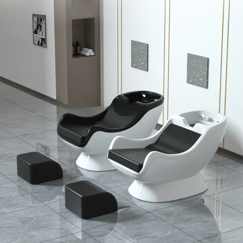 Semi-Lying Barber Shop Shampoo Chair High-End Hair Salon Flushing Bed European Simple Hair Salon