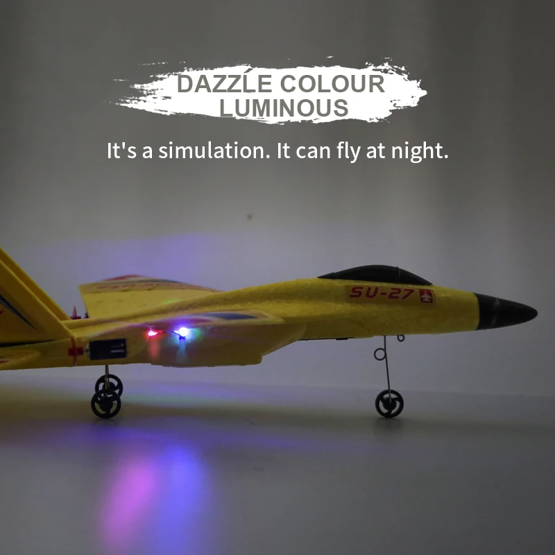 RC Plane Epp 2.4G 2.5 Channel Glider Radio Control Foam Aircraft Led Lighting Six Axis Gyroscope Fighter Flight Toy for Children