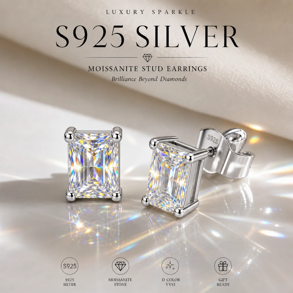 S925 Silber Marquise-Schliff 3EX Cut Zertifizierte 0,5-2,0ct Moissanit-Ohrringe Damen-Party-Schmuck Geschenke mit GRA-Zertifikat – Detail 5