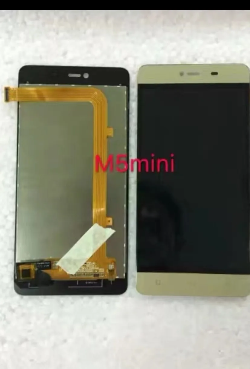 

5.0" Black / Gold For Gionee M5 mini LCD display touch screen digitizer sensor panel assembly free shipping
