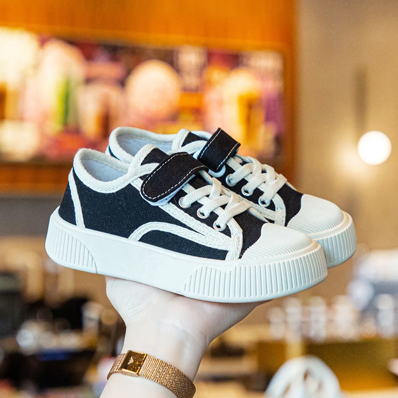 Spring and Autumn Boys and Girls' Low Top Single Shoes Non-slip Prewalker Kids Children's Casual Shoes Canvas Soft Sole Shoes