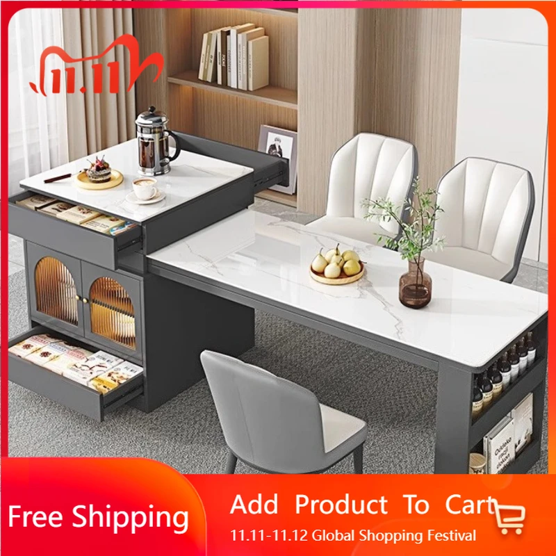 

Light Luxury Adult Dining Table Modern Simple Unusual Aesthetics Gaming Table Conference Designer Mesas De Jantar Furniture