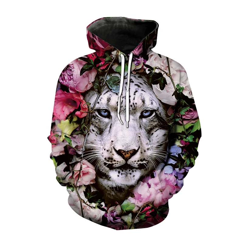 

Black Leopard 3D Print Hoodies Animals Tiger Hooded Sweatshirt Men Women Casual Fashion Hoodie Pullover Hip Hop Tops Coat Unisex