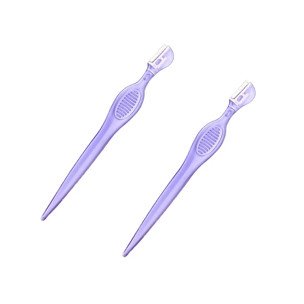 

2Pcs Stainless Steel Eyebrow Razor Slim Portable Design for Gentle Hair Removal Easy to Handle Brows Shaping Tool Eyebrow