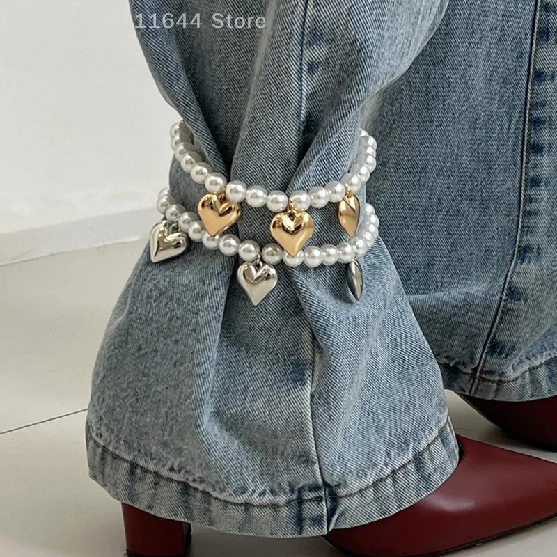 2/3Pcs Fashion Imitation Pearl Chain Anklet Bracelet For Women Bohemian Starfish Shell Millet Bead Ankle Chain Foot Jewelry