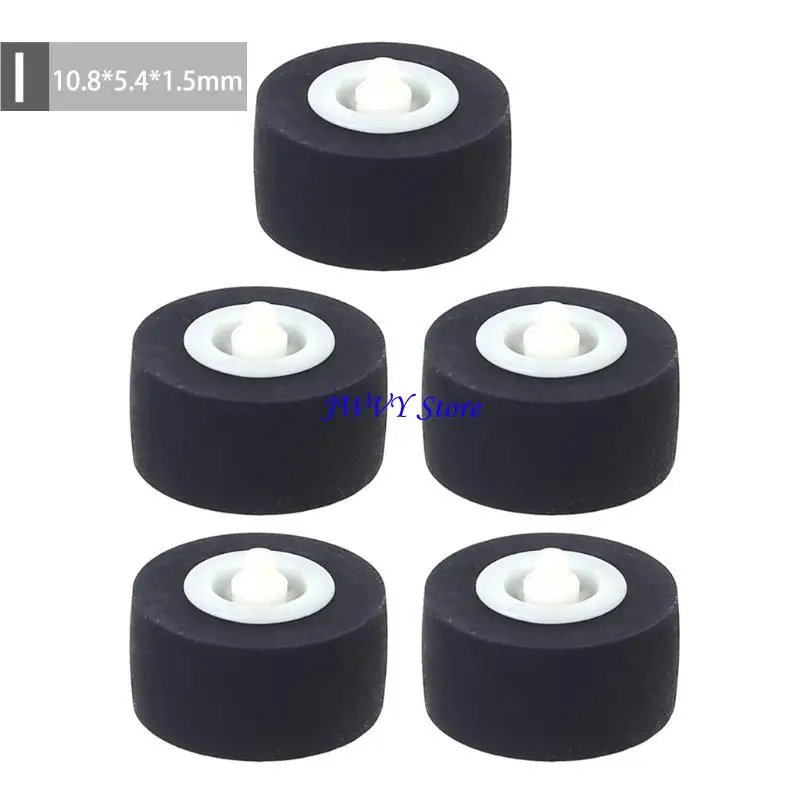573A 5PCS 다른 크기의 자동차 리트랙터 축구 휠 휠 휠 -10.2-6.5-1.5mm 인 Press Belt Pulley 데크 오디오 압력 레코드