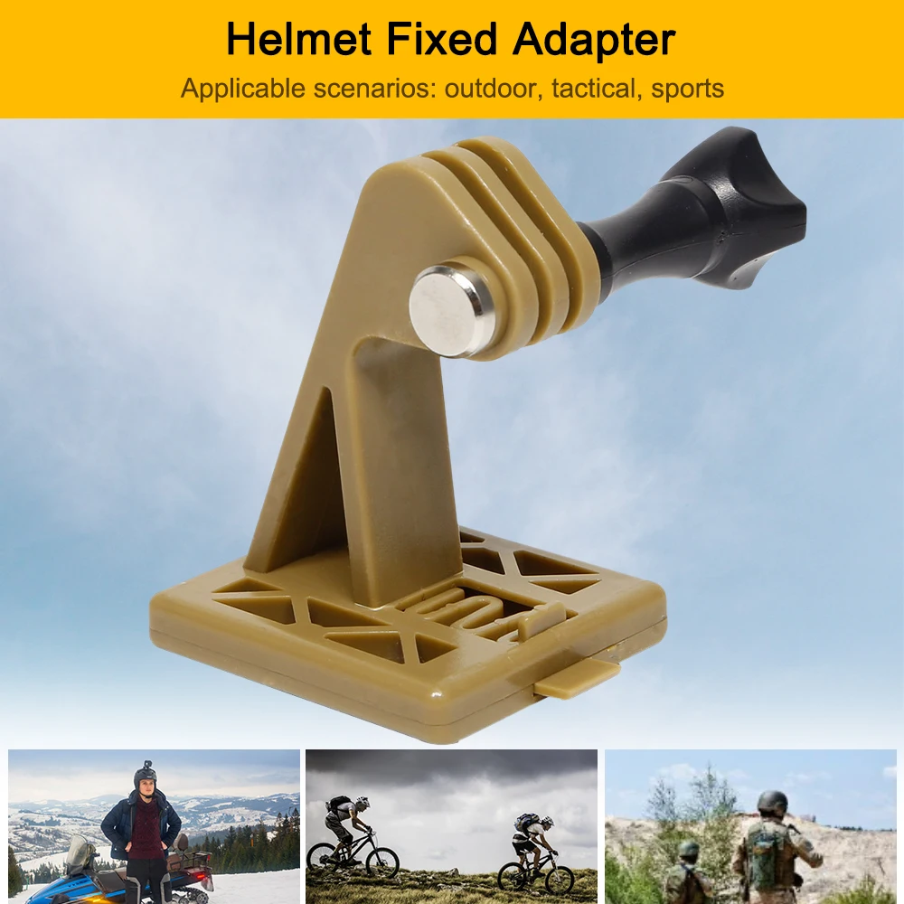 Helmet Camera Adapter Portable Helmet Bracket Base Adapter Lightweight Nylon Plastic Spring for Outdoor Sports Accessories