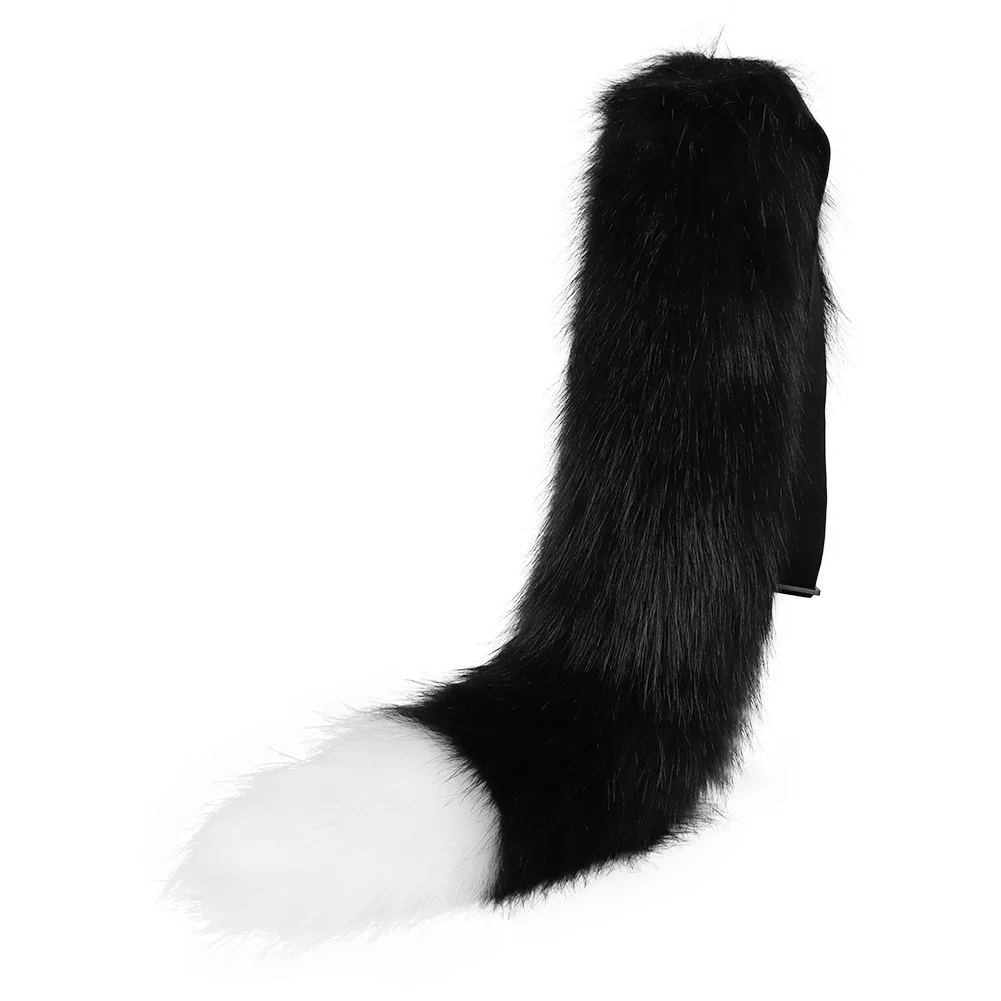 Cintura regolabile coda di volpe coda di cane lupo Kawaii accessori Cosplay festa 65cm Costume Cosplay peloso puntelli ragazza coda di pelliccia sintetica