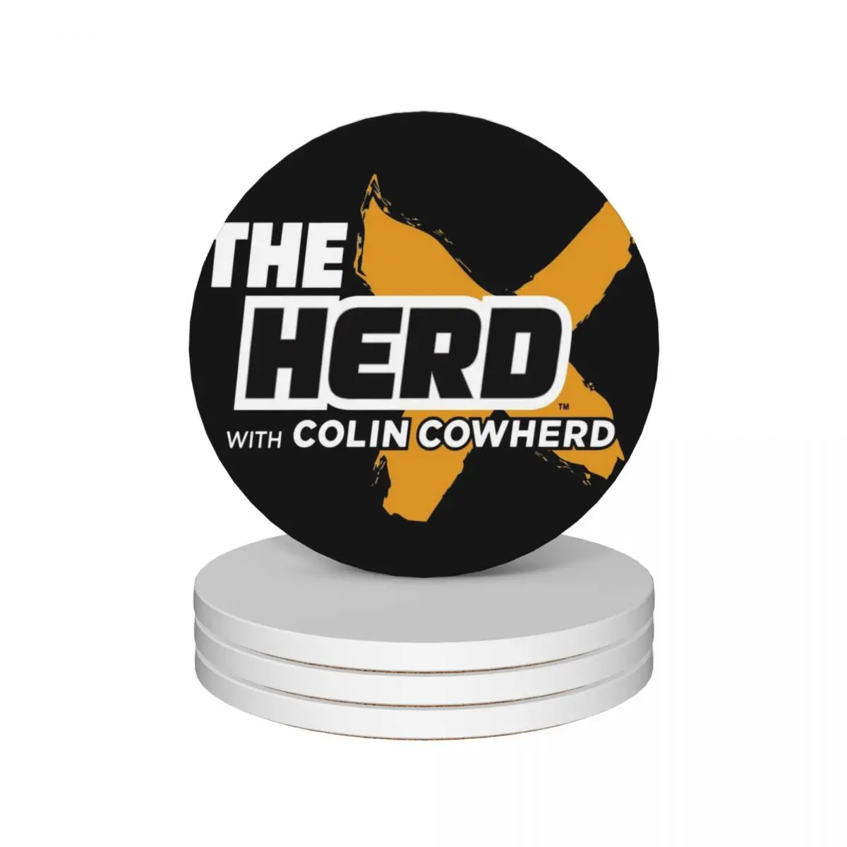 

Men_s The Herd with Colin Cowherd Ceramic Coasters (Set of 4) christmas tea kawaii animal Coasters