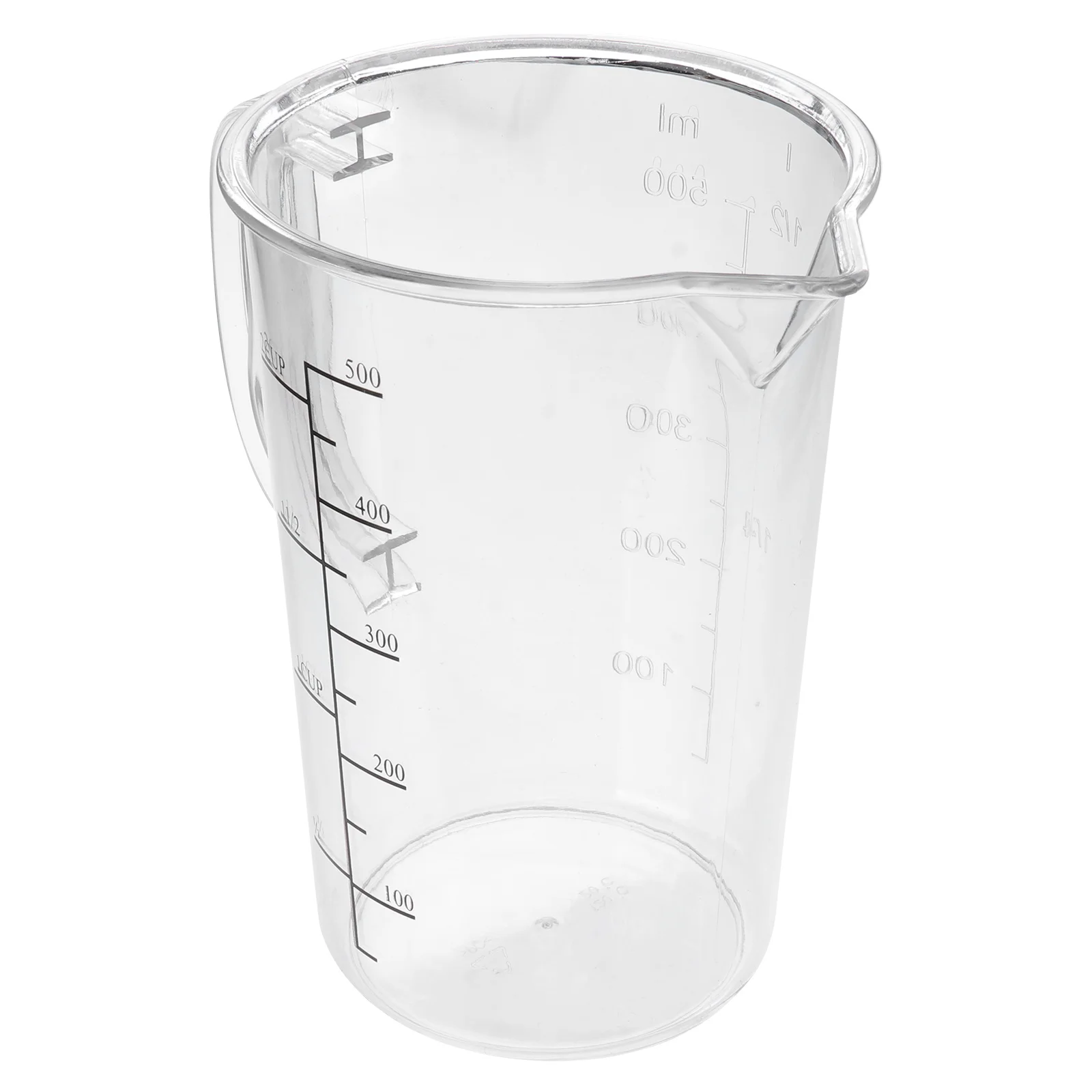 

1Pcs Plastic Measuring Jug 500ml Transparent Graduated Cup Kitchen Baking Tools Clear Easy Read Handle V Spout