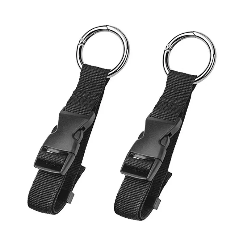 

Holiday Travel Portable Black Nylon Suitcase Hanging Bag with Zinc Alloy Hiking Buckle Strap with External Hook Strap