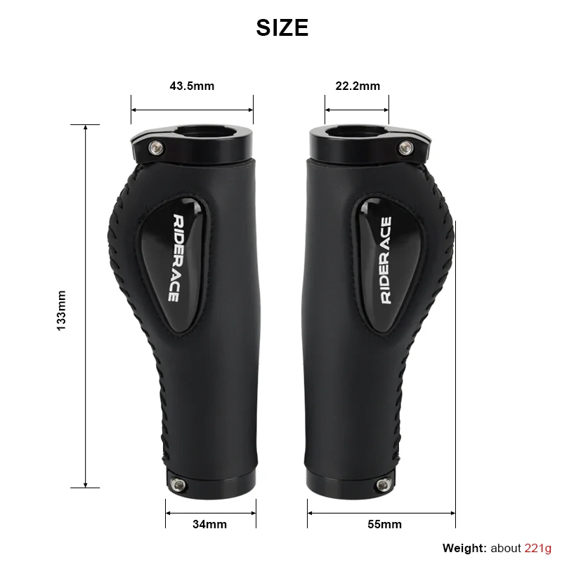 Bicycle Grips Silicone Gel Anti-Skid Mountain Bike Handlebar Grips Shock-absorbing PU Leather Ergonomic For MTB Handle Cycling