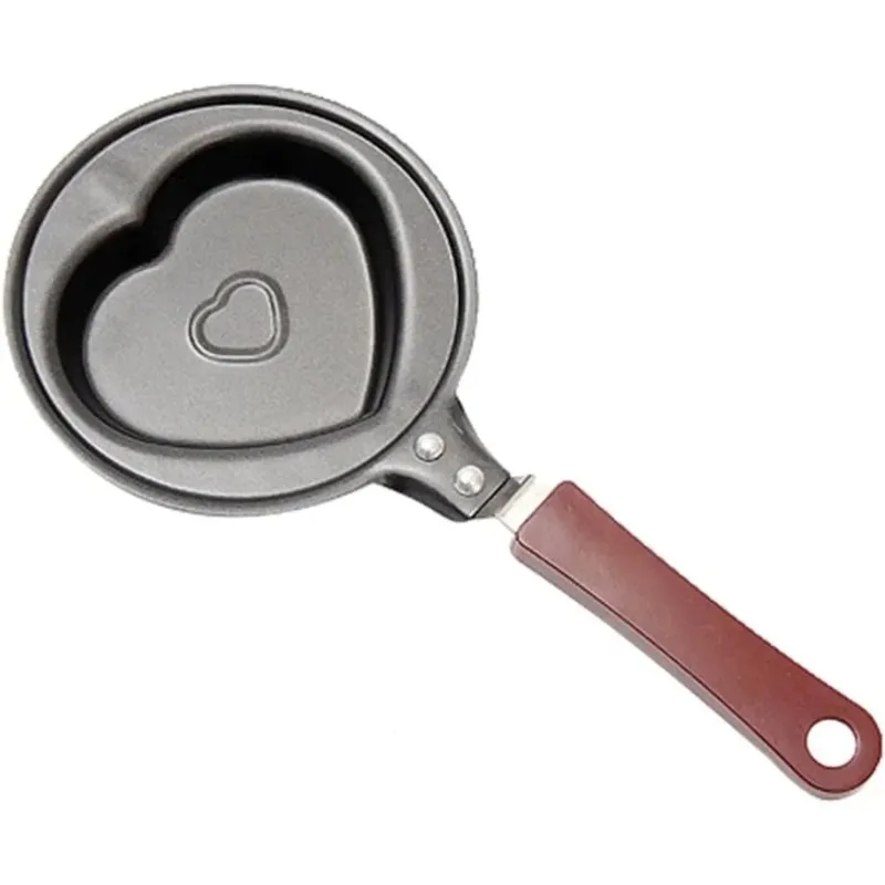 

Breakfast Love Fried Egg Pot Kitchen Mini Home Heart shaped Non stick Pot Mold 12cm Flat Bottom Pot