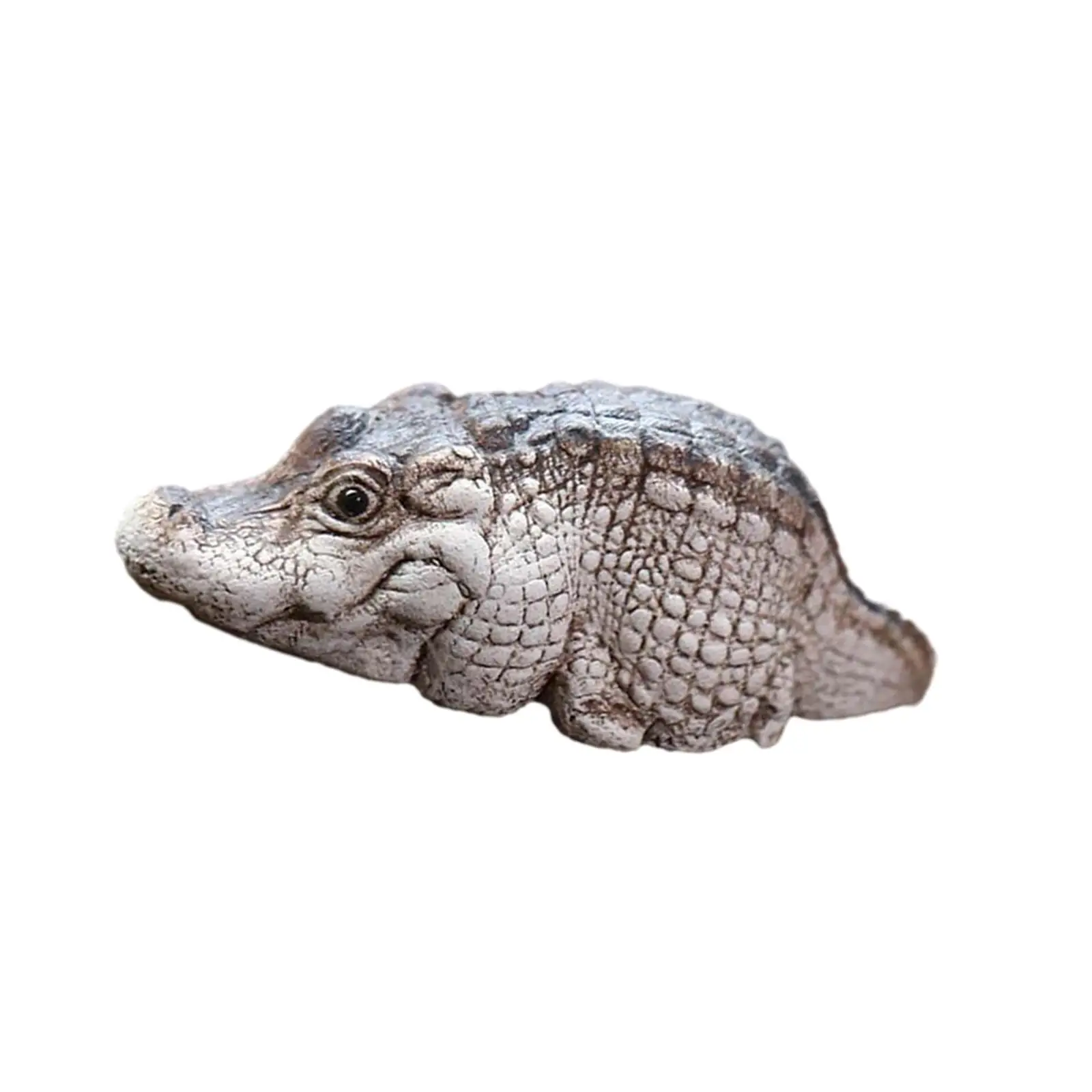 Mini Alligator Sculptuur Hars Thee Huisdier Miniatuur Mooie Kung Fu Thee Huisdier Model Voor Yoga Kamer Plank Uitstekend Vakmanschap