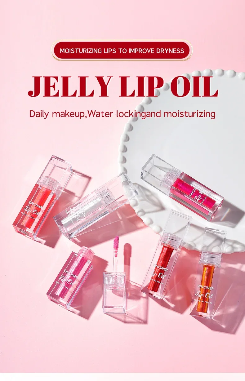 أنبوب مربع للبقع المائية المتغيرة الألوان، لؤلؤي لوني لامع، مظهر عصير، مرآة، تأثير ممتلئ، ملمع شفاه #2