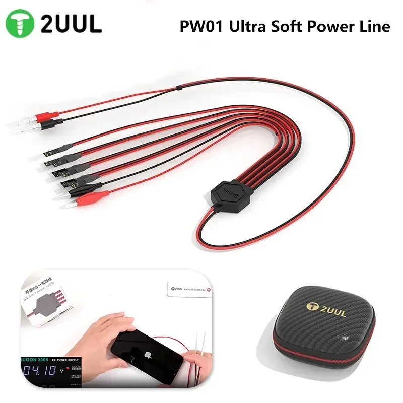 2UUL PW01 Boot Power Line for IPhone 6 6S 7 8 X XR XS 11 12 13 14 15 Pro Max Plus Mini DC Power Supply Control Test Cable Tools