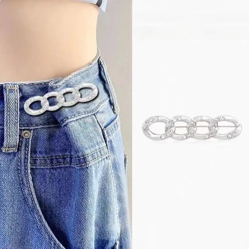 3 Stück vielseitige Taillenschnallen für Jeans, modischer, verstellbarer, abnehmbarer Gürtel ohne Nähen, Taillenverengung – Detail 6