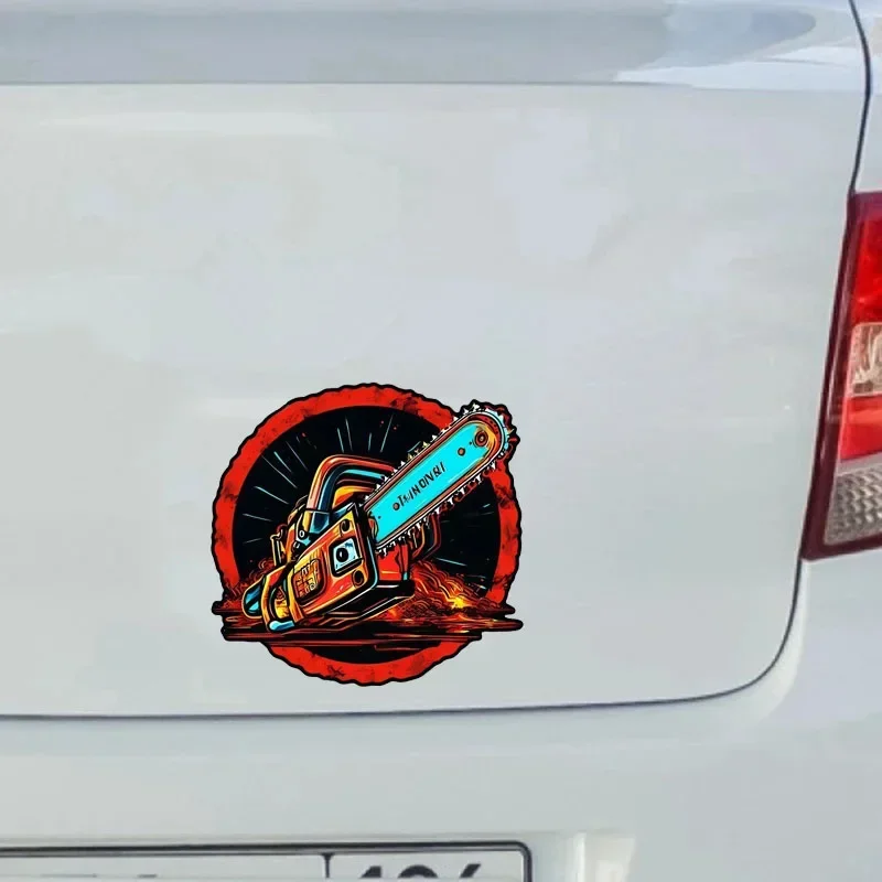 Custom Chainsaw Operator Car Stickers Vinyl Decals Waterproof Scratch-Proof Car Wrap Decoration