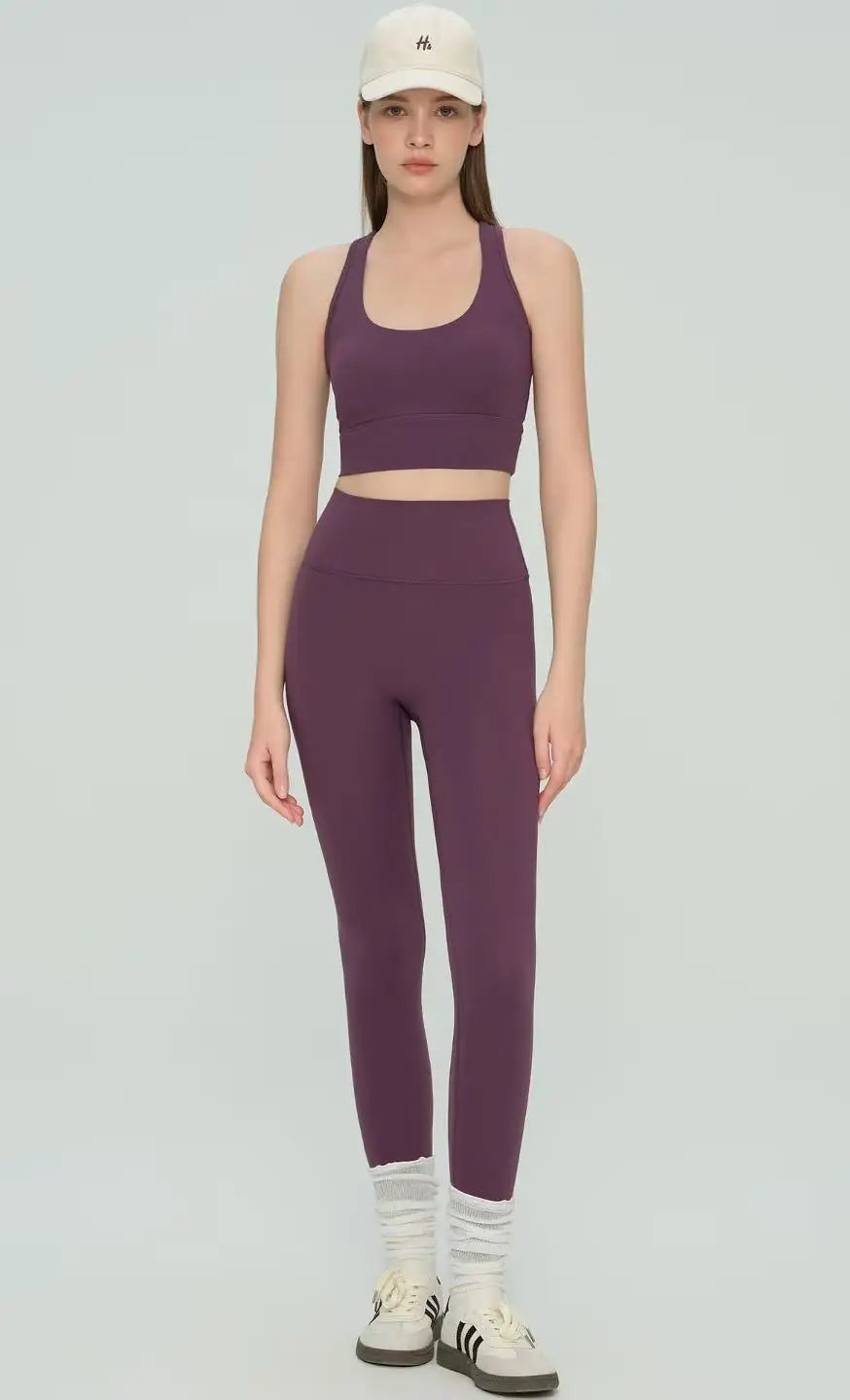 Hochgeschnittene, Po-formende Yoga-Leggings mit Pfirsich-Po-Effekt, nahtlos, hautnah, plus Samt, verdickt, bauchkontrollierend, Sport-Leggings – Detail 3