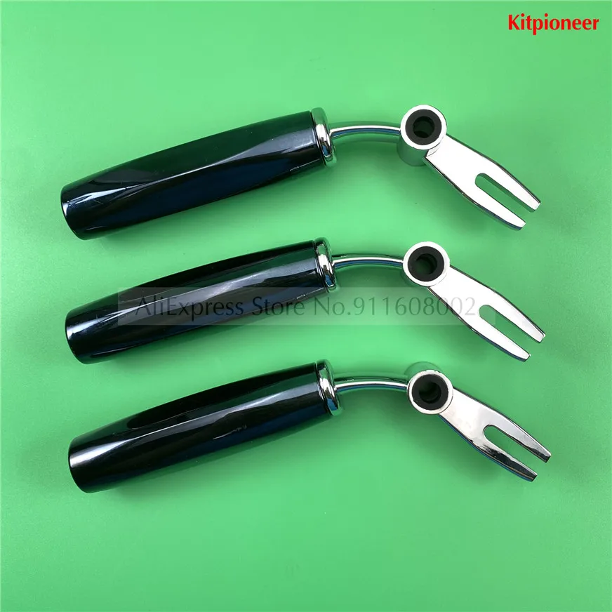 3 Pieces Dark Blue Hand Grips Spare Part Metal Handle Levers Of MK Soft Ice Cream Machines Accessories Length 19cm