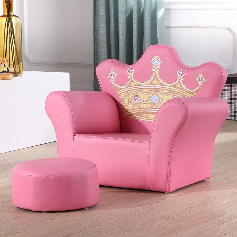 Europese Betaalbare Zeefdruk Kroon Modellering Comfortabele Stoel Schatstoel Kinder Prinses Sofa