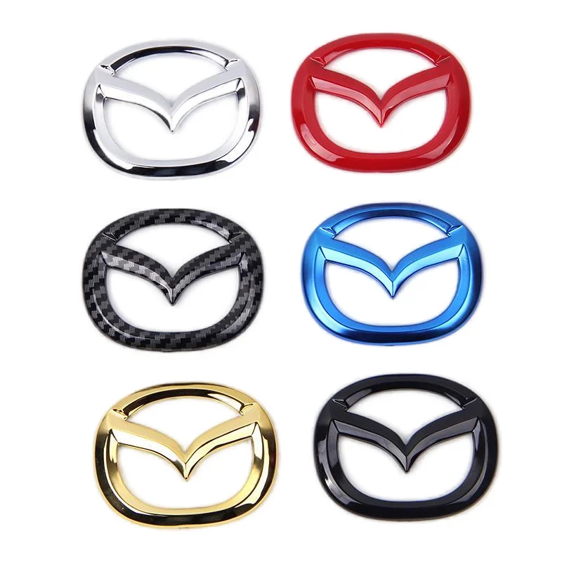 1 Uds ABS volante de coche emblema central insignia pegatina decoración accesorios de automóvil para Mazda 3 Axela Atenza CX4 CX5 estilo de coche